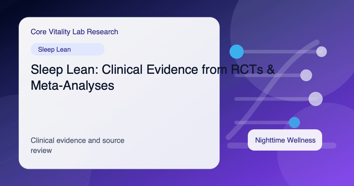 Sleep Lean: Ingredient Research from RCTs & Meta-Analyses